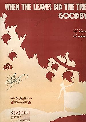 when the Leaves bid the Trees Goodbye - Vintage Sheet Music
