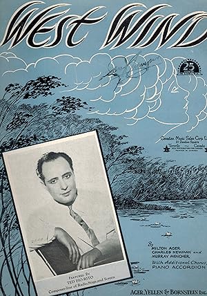West Wind - Vintage sheet Music - Ted Fio-rito ( Fiorito ) Cover