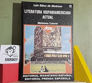 Bild des Verkufers fr Literatura hispanoamericana actual zum Verkauf von MONKEY LIBROS