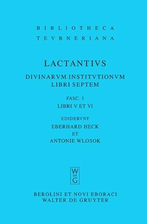 Seller image for Divinarum Institutionum Libri Septem : Divinarum Institutionum Libri Septem -Language: latin for sale by GreatBookPrices