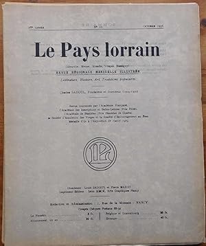 Le pays lorrain 28e année - Numéro 10 de octobre 1936