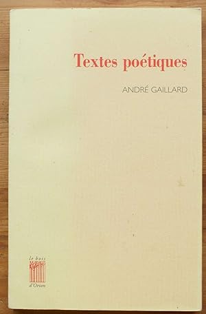 Image du vendeur pour Textes potiques mis en vente par Aberbroc