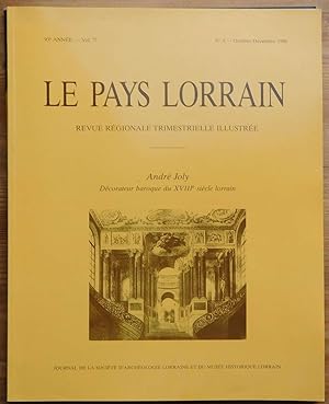 Le pays lorrain 93e année - Numéro 4 de octobre-décembre 1996