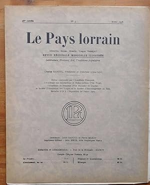 Le pays lorrain 28e année - Numéro 3 de mars 1936