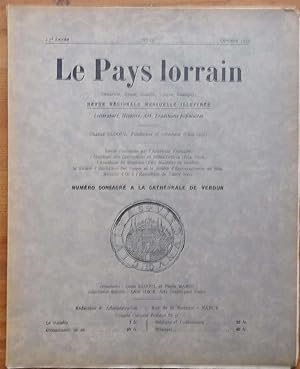 Le pays lorrain 27e année - Numéro 10 de octobre 1935 - Numéro consacré à la cathédrale de Verdun