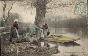 Ansichtskarte / Postkarte Frankreich, La vie aux champs, un debarquement, Fähre