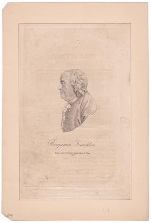 Benjamin Franklin. Born Jany. 17th 1706. Died April 17th, 1790