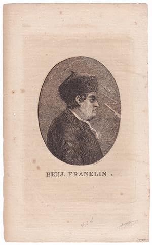 Benj. Franklin. [Benjamin Franklin Portrait Engraving]
