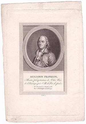 Benjamin Franklin, Ministre Plénipotentiaire des Etâts Unis de l'Amérique près S.M. le Roi de Fra...