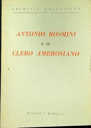 Bild des Verkufers fr Antonio Rosmini e il clero ambrosiano vol. 2 zum Verkauf von Librodifaccia
