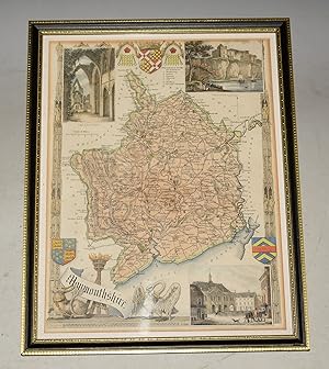 ORIGINAL ENGRAVED MAP OF MONMOUTHSHIRE. From  The English Counties Delineated . Or, A Topographic...