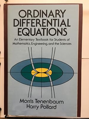 Seller image for Ordinary Differential Equations: An Elementary Textbook for Students of Mathematics, Engineering and the Sciences for sale by Libreria Anticuaria Camino de Santiago