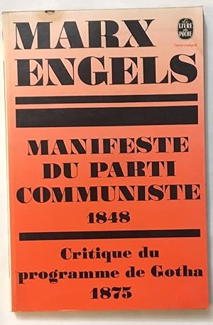 Seller image for Manifeste du parti communiste for sale by librairie philippe arnaiz