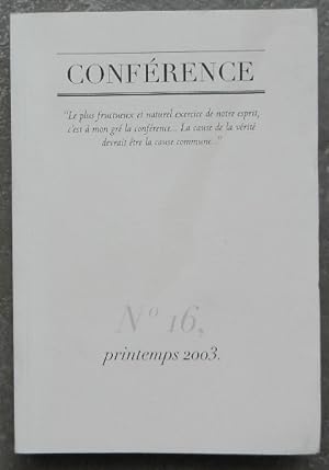 Conférence. N° 16, printemps 2003.