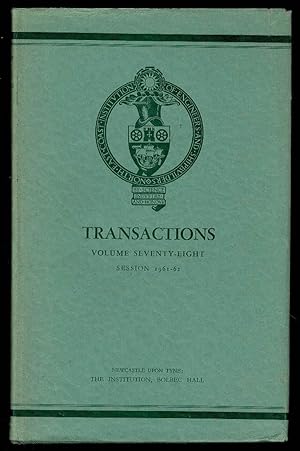 Image du vendeur pour North East Coast Institution Transactions Volume 78 mis en vente par Lazy Letters Books