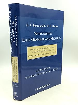 Seller image for WITTGENSTEIN: RULES, GRAMMAR AND NECESSITY: Essays and Exegesis of 185-242 for sale by Kubik Fine Books Ltd., ABAA