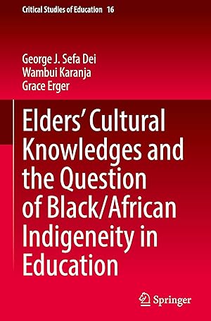 Bild des Verkufers fr Elders\ Cultural Knowledge and the Question of Black/African Indigeneity zum Verkauf von moluna