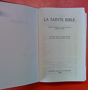 Imagen del vendedor de La Sainte Bible. Nouvelle version segond revisee. a la venta por biblion2