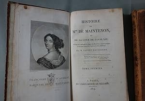 HISTOIRE de Mme De MAINTENON et de la cour de LOUIS XIV. Complet en 2 volumes.