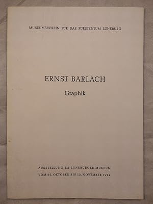 Imagen del vendedor de Ernst Barlach. Graphik. Ausstellung im Lneburger Museum vom 22. Okt. - 12. Nov. 1972. a la venta por KULTur-Antiquariat