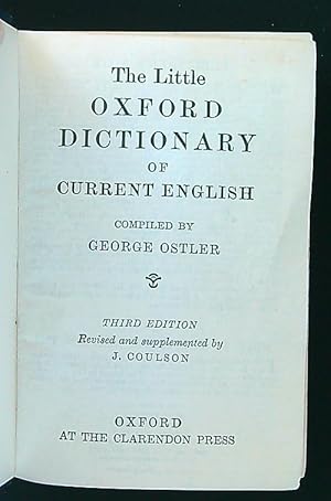 Imagen del vendedor de The Little Oxford Dictionary of Current English a la venta por Librodifaccia