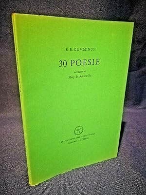 Cummings, 30 poesie. Versione di Rachewiltz. 1000 esemplari numerati 1961 Poesia