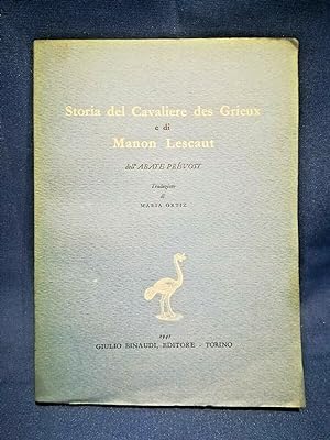 Prevost, Storia del Cavaliere des Grieux e di Manon Lescaut. Einaudi, 1941