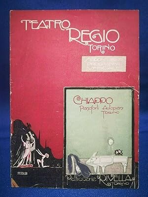 Teatro Regio Torino, Stagione 1921-22. Programma. Grafica di Carlo Nicco