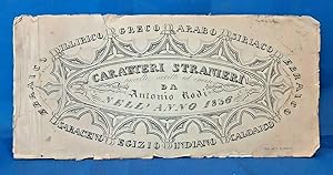 Caratteri stranieri raccolti scritti e incisi da Rodi. 1836 Calligrafia Completo