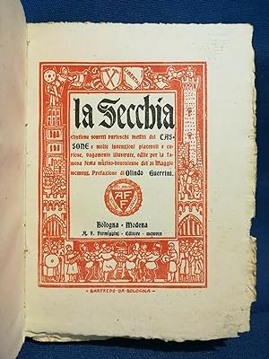 Tassoni, La Secchia. Sonetti burleschi Feste, stampa incunabolo, Formiggini 1908