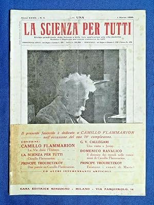 La scienza per tutti. Fascicolo dedicato interamente a Camillo Flammarion. 1920