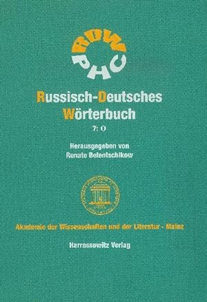 Bild des Verkufers fr Russisch-Deutsches Wrterbuch 7: O. (Akademie der Wissenschaften und der Literatur Mainz). zum Verkauf von Antiquariat Thomas Haker GmbH & Co. KG