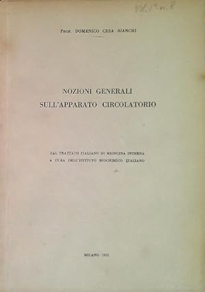 Imagen del vendedor de Nozioni generali sull'apparato circolatorio a la venta por Librodifaccia