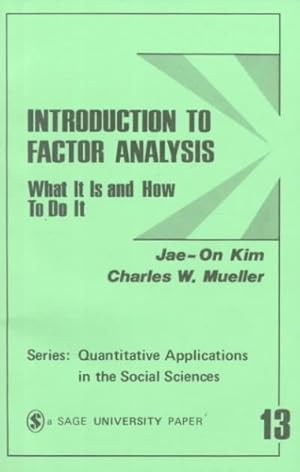 Imagen del vendedor de Introduction to Factor Analysis : What It Is and How to Do It a la venta por GreatBookPrices