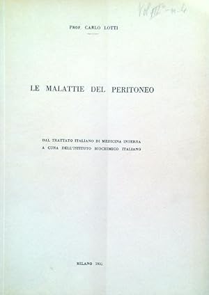 Bild des Verkufers fr Le malattie del peritoneo zum Verkauf von Librodifaccia