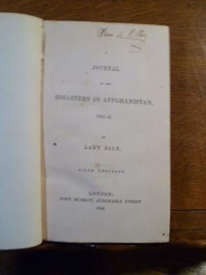 Bild des Verkufers fr A Journal of the Disasters in Afghanistan 1841-2. zum Verkauf von Librairie L'Abac / Gimmic SRL