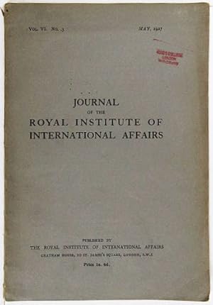 Image du vendeur pour Journal of the Royal Institute of International Affairs. mis en vente par Entelechy Books