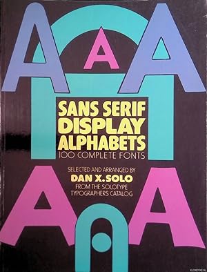 Bild des Verkufers fr Sans-Serif Display Alphabets. 100 Complete Fonts zum Verkauf von Klondyke