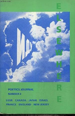 Bild des Verkufers fr Poetics Journal, n8 (June 1989) - Elsewhere - zum Verkauf von Le-Livre