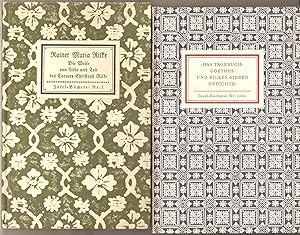 Das Tagebuch Goethes und Rilkes "Sieben Gedichte" (Insel-Bücherei, IB 1000), beiliegend Faks.Rilk...