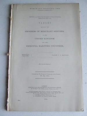 Seller image for Tables showing the progress of Merchant Shipping in the United Kingdom and the principal maritime countries for sale by McLaren Books Ltd., ABA(associate), PBFA