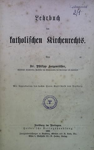 Imagen del vendedor de Lehrbuch des katholischen Kirchenrechts a la venta por books4less (Versandantiquariat Petra Gros GmbH & Co. KG)