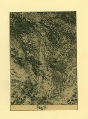Seller image for Original-Radierung ["Hnsel und Gretel im Wald?"]. for sale by Stader Kunst-Buch-Kabinett ILAB