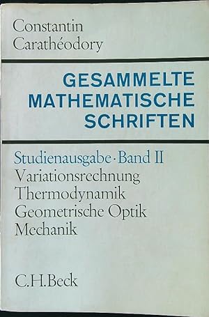 Bild des Verkufers fr Gesammelte Mathematische Schriften Band II zum Verkauf von Librodifaccia