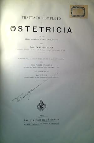 Imagen del vendedor de Trattato completo di Ostetricia a la venta por Librodifaccia