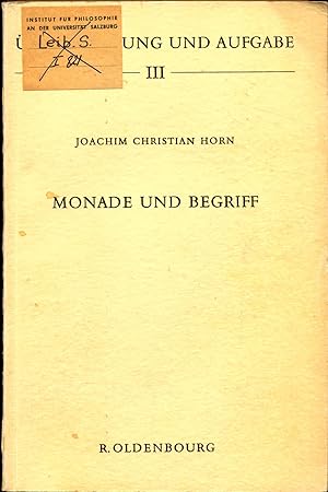 Bild des Verkufers fr Monade und Begriff Der Weg von Leibniz zu Hegel zum Verkauf von avelibro OHG