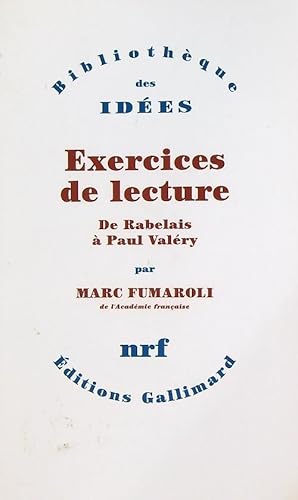 Image du vendeur pour Exercices de lecture. De Rabelais a' Paul Valery mis en vente par Librodifaccia