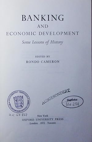 Immagine del venditore per Banking and economic development. Some lessons of history. venduto da Antiquariat Bookfarm