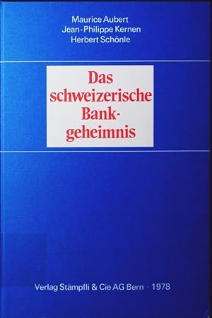 Bild des Verkufers fr Das schweizerische Bankgeheimnis. Tragweite u. Grenzen im schweizer. Privat-, Straf-, Verwaltungs-, Steuer- u. Prozessrecht, im Rahmen d. internat. Vereinbarungen u. nach d. Rechtsprechung d. Vereinigten Staaten. zum Verkauf von Antiquariat Bookfarm