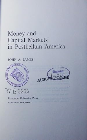 Immagine del venditore per Money and capital markets in postbellum America. venduto da Antiquariat Bookfarm